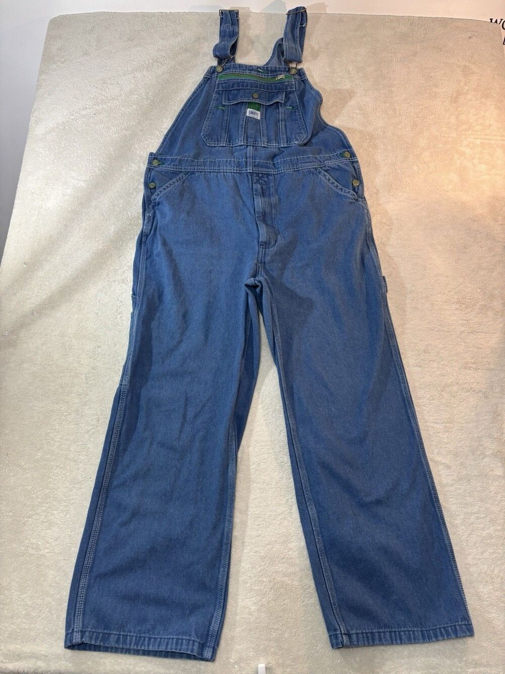LIBERTY BIB OVERALLS Workwear Blue Denim Men's Pre-Owned 38 X 30 Jeans Farmer